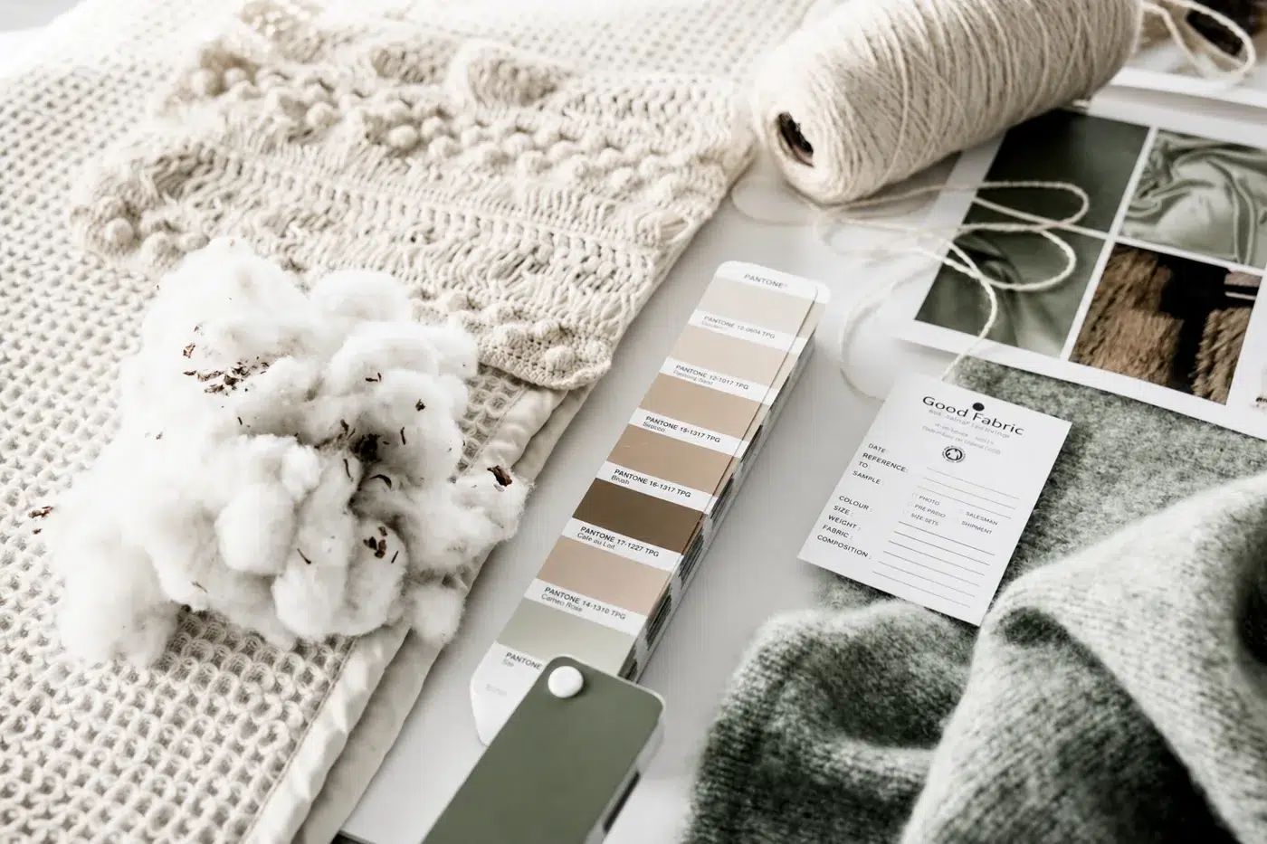Atelier Good Fabric : echantillons textiles, coton et nuancier